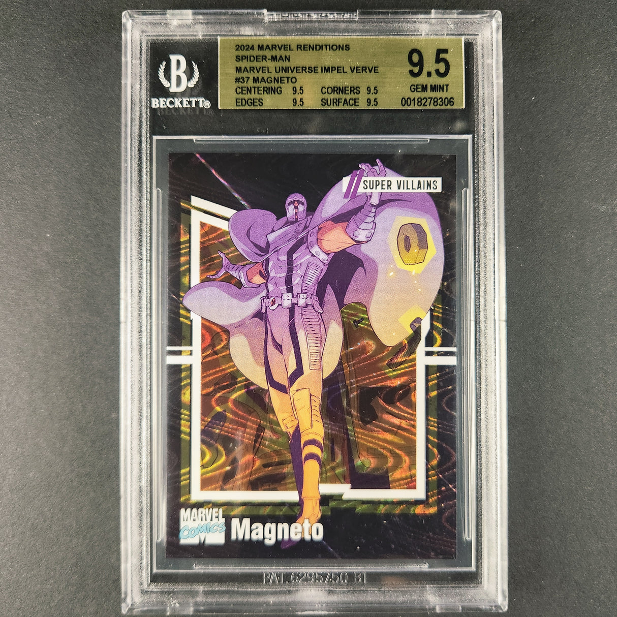 37 Magneto Impel Verve 90/90 Omega 2024 Marvel Renditions Spider-man BGS 9.5 Gem Mint