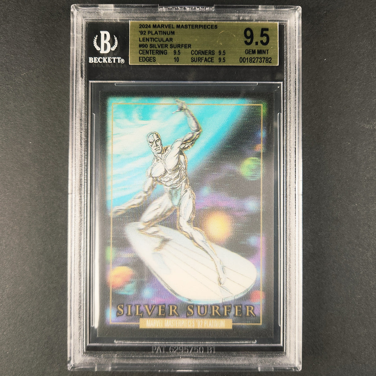 90 Silver Surfer Lenticular 2024 Marvel 92 Platinum BGS 9.5 Gem Mint