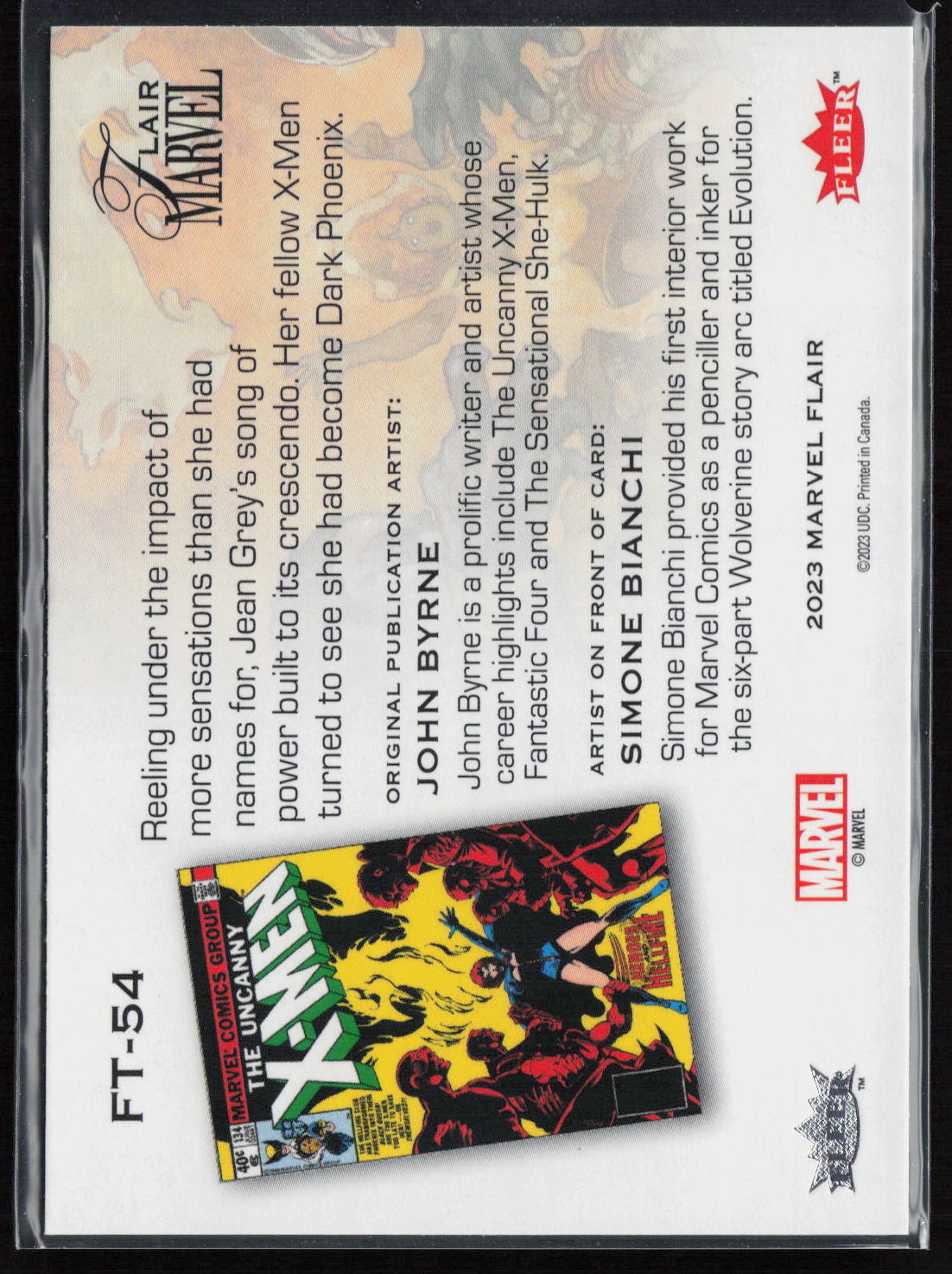 2023 Flair Marvel #FT-54 Dark Phoenix Flairium Level 6