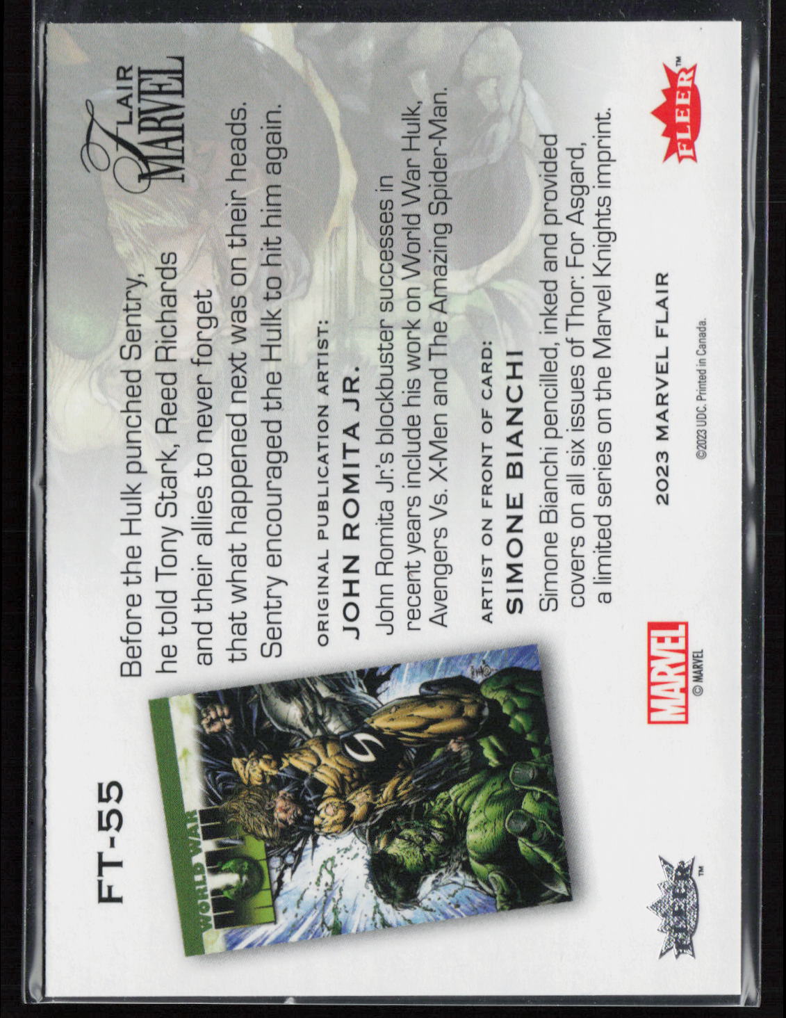2023 Flair Marvel #FT-55 Sentry Flairium Level 6