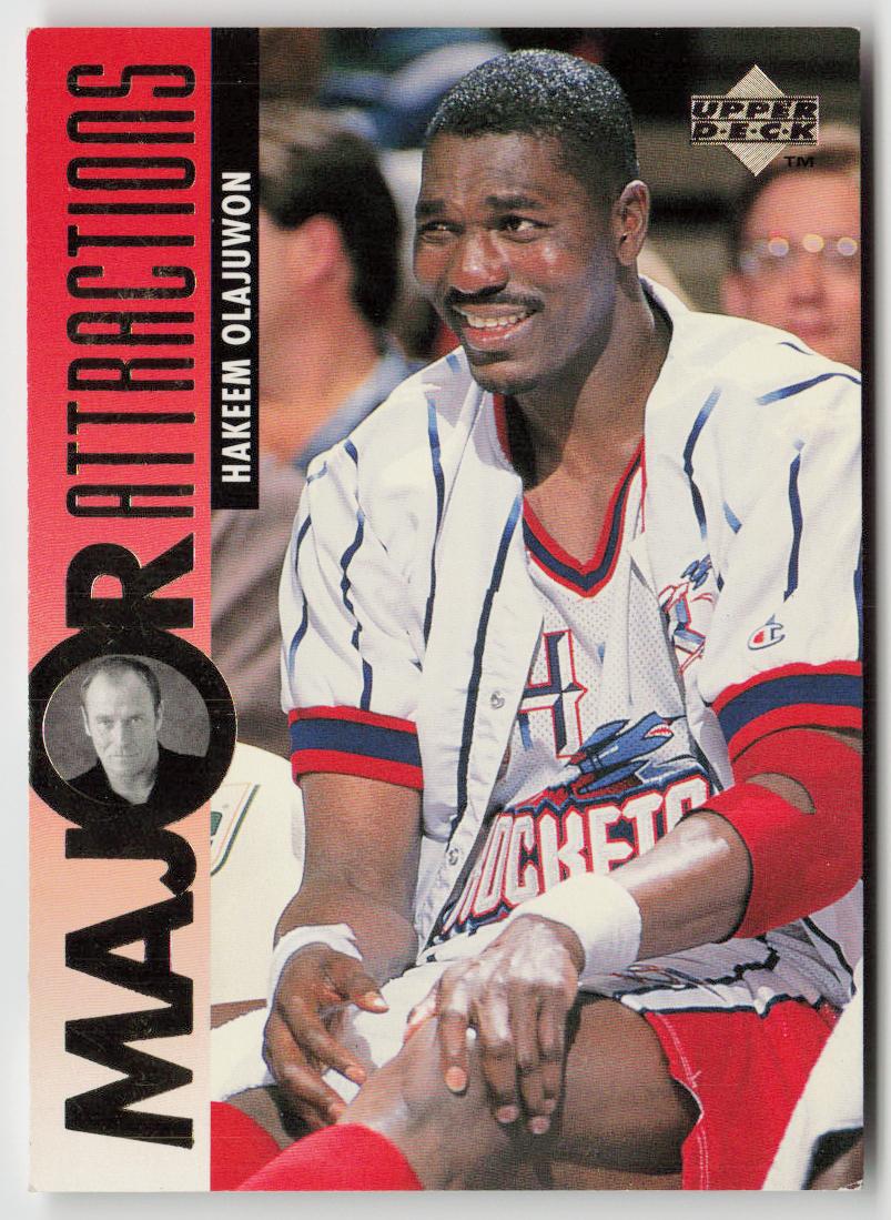 1995-96 Upper Deck #343 Hakeem Olajuwon / Corbin Bernsen MA