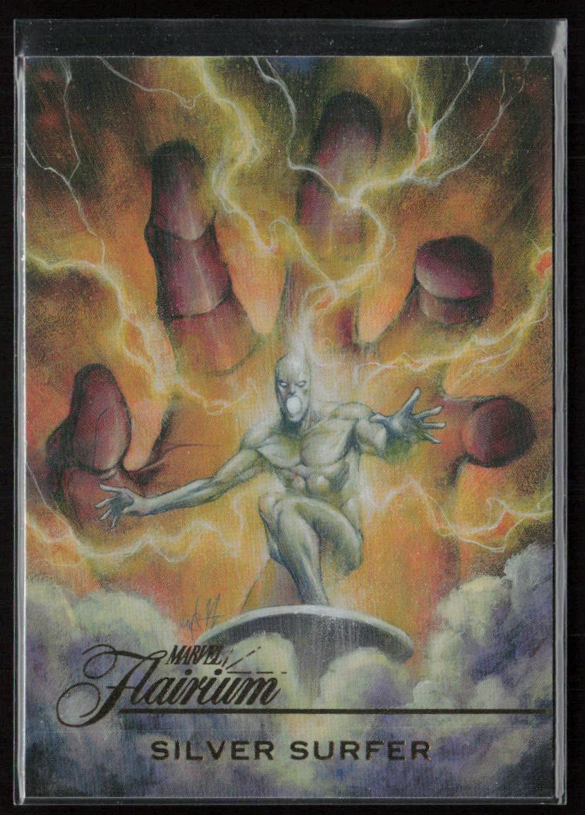2023 Flair Marvel #FT-14 Silver Surfer Flairium Level 2