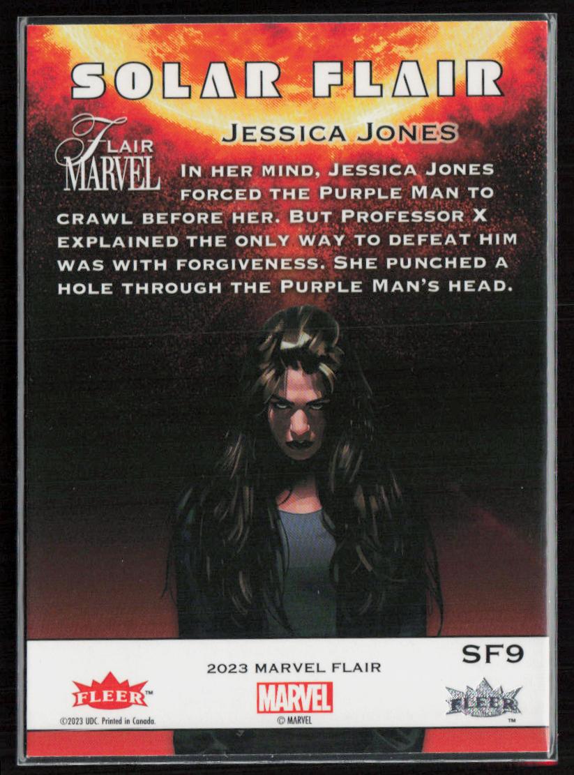 2023 Flair Marvel #SF9 Jessica Jones Solar Flair