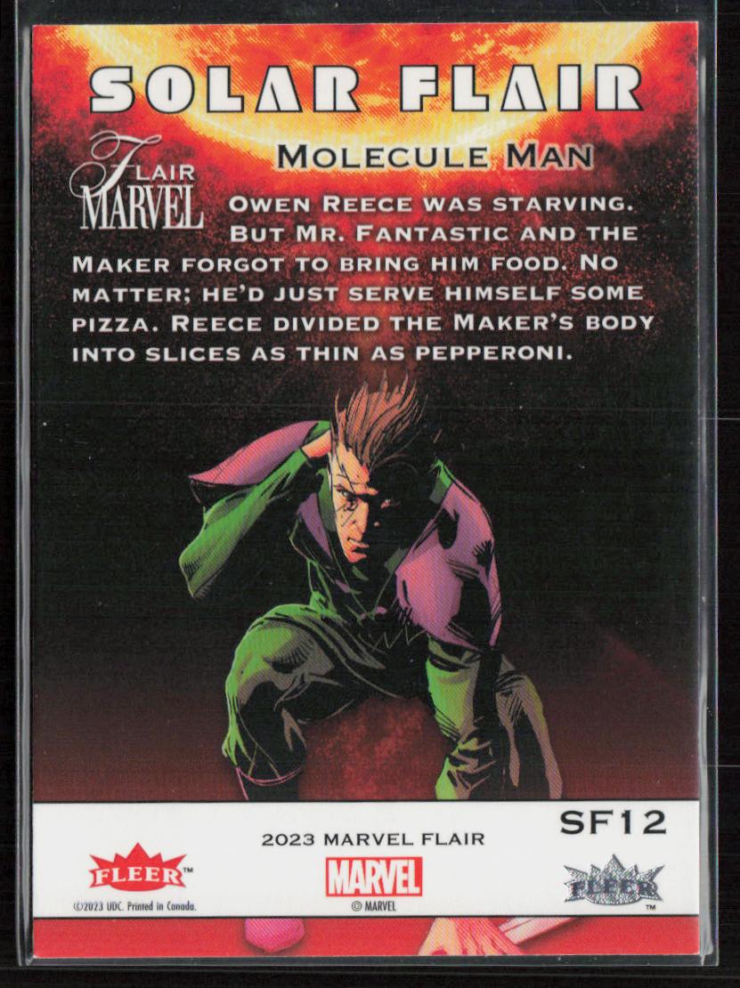 2023 Flair Marvel #SF12 Molecule Man Solar Flair