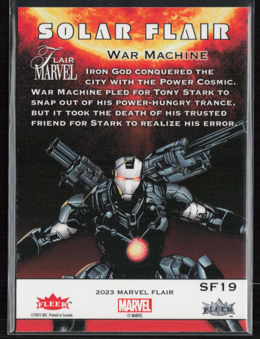 2023 Flair Marvel #SF19 War Machine Solar Flair