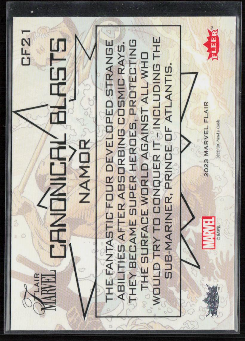 2023 Flair Marvel #CF21 Namor Canonical Blasts