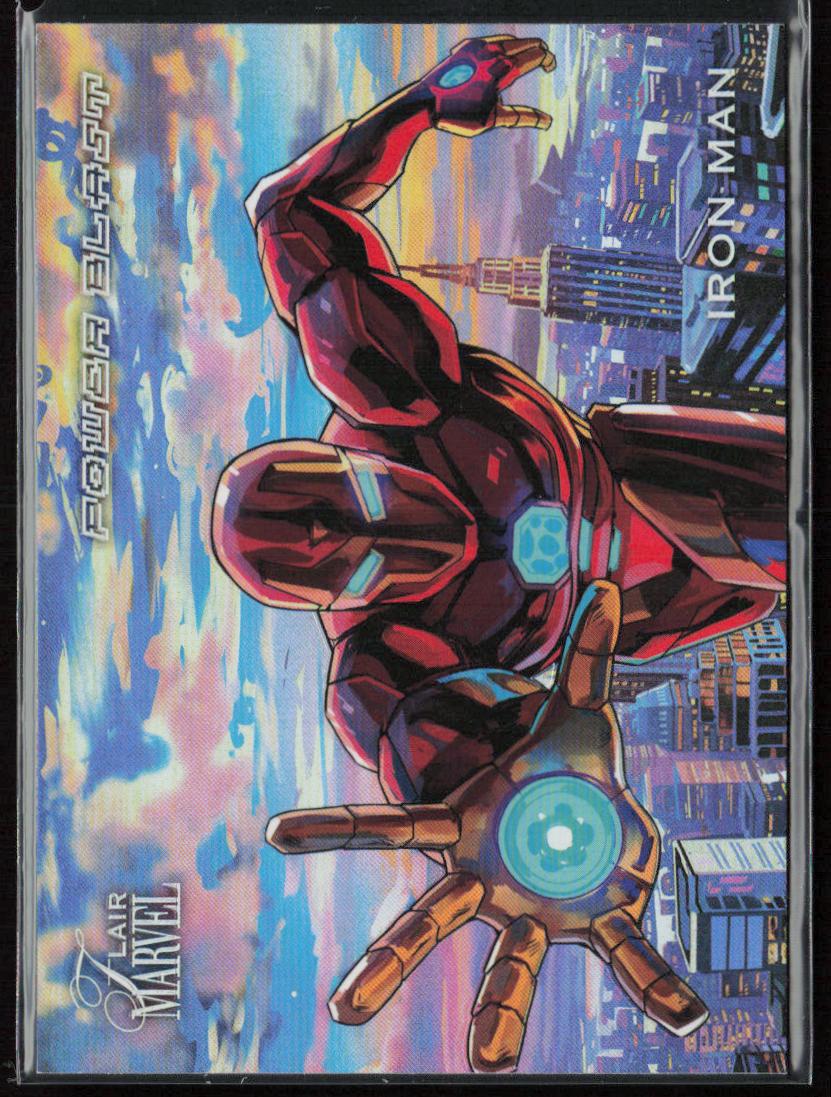2023 Flair Marvel #PB17 Iron Man Power Blast