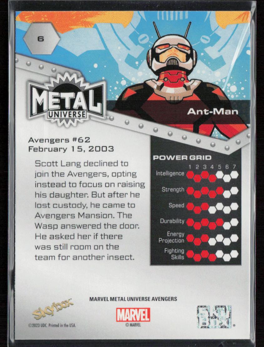 2024 SkyBox Metal Universe Marvel Avengers #6 Ant-Man