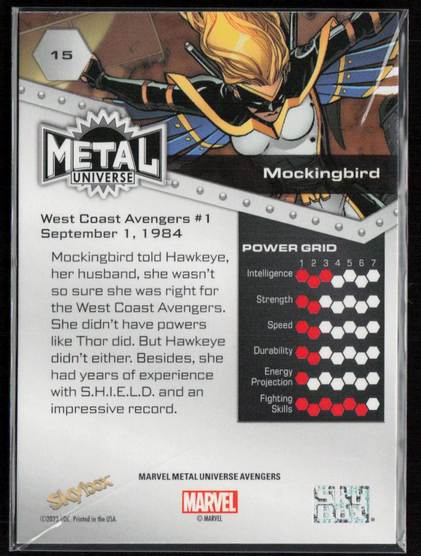 2024 SkyBox Metal Universe Marvel Avengers #15 Mockingbird
