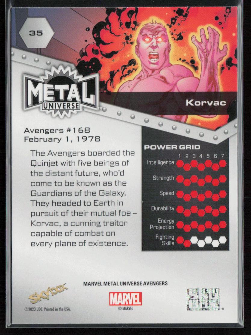 2024 SkyBox Metal Universe Marvel Avengers #35 Korvac