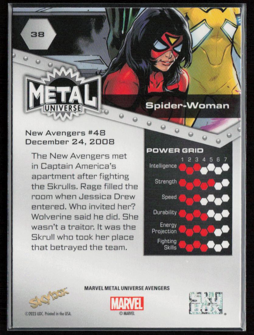 2024 SkyBox Metal Universe Marvel Avengers #38 Spider-Woman