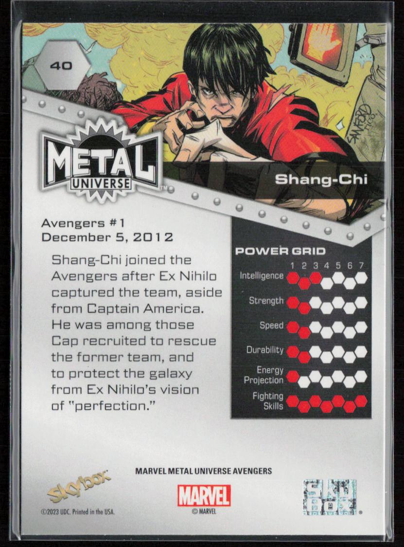 2024 SkyBox Metal Universe Marvel Avengers #40 Shang-Chi