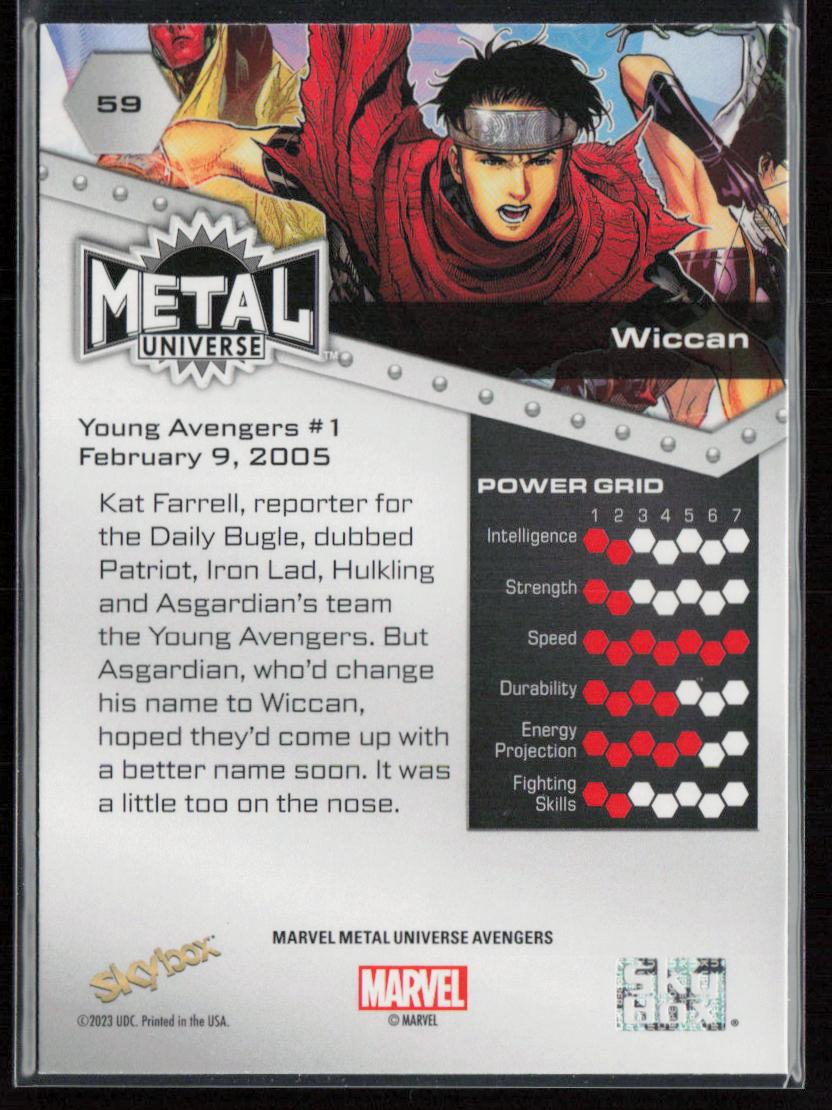 2024 SkyBox Metal Universe Marvel Avengers #59 Wiccan