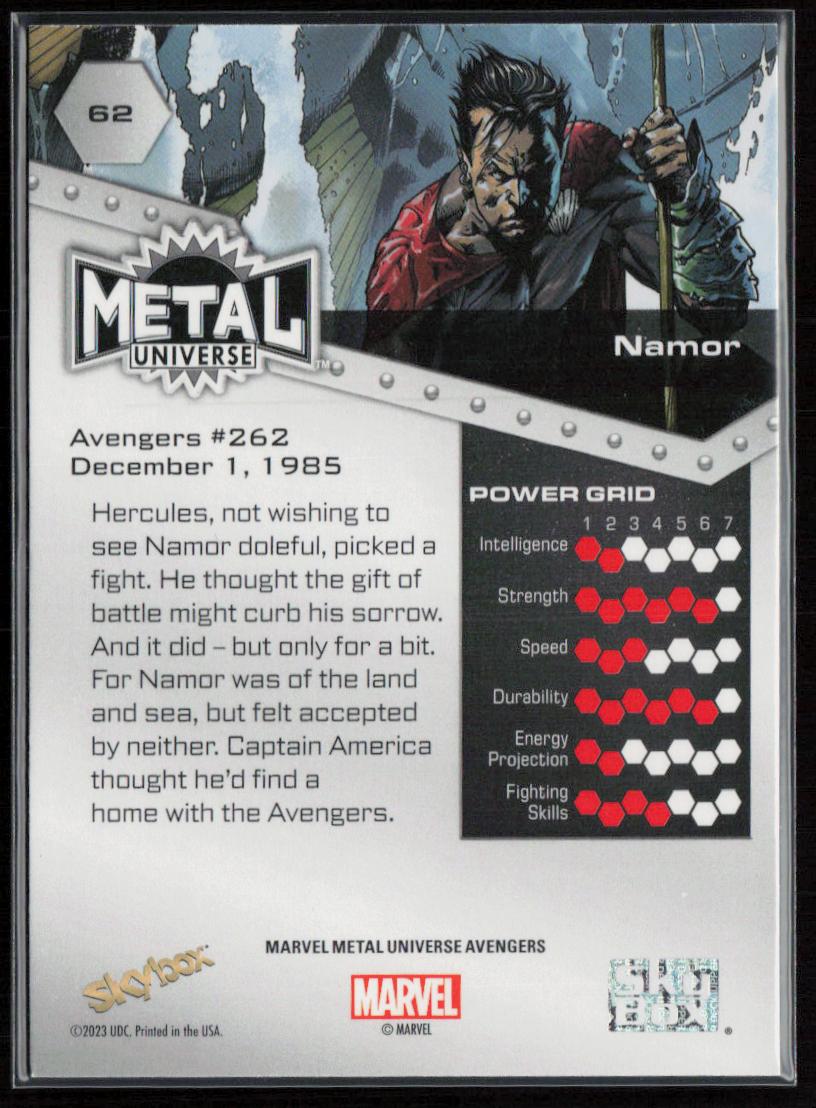 2024 SkyBox Metal Universe Marvel Avengers #62 Namor