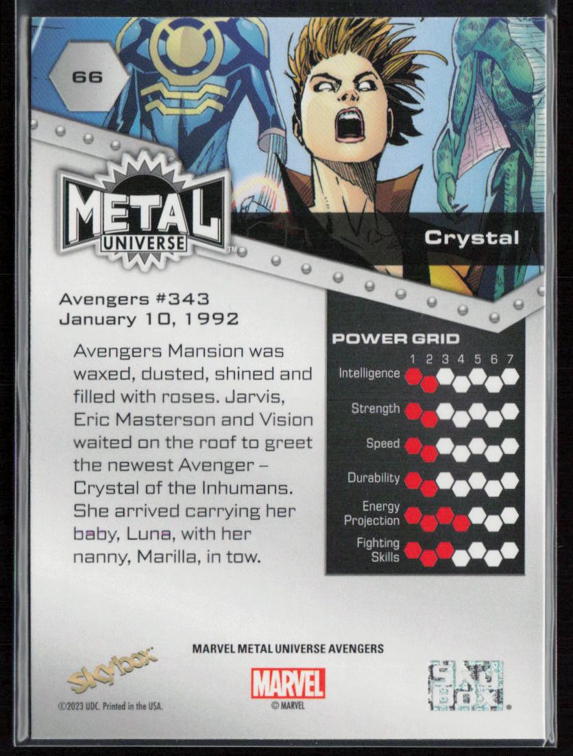 2024 SkyBox Metal Universe Marvel Avengers #66 Crystal