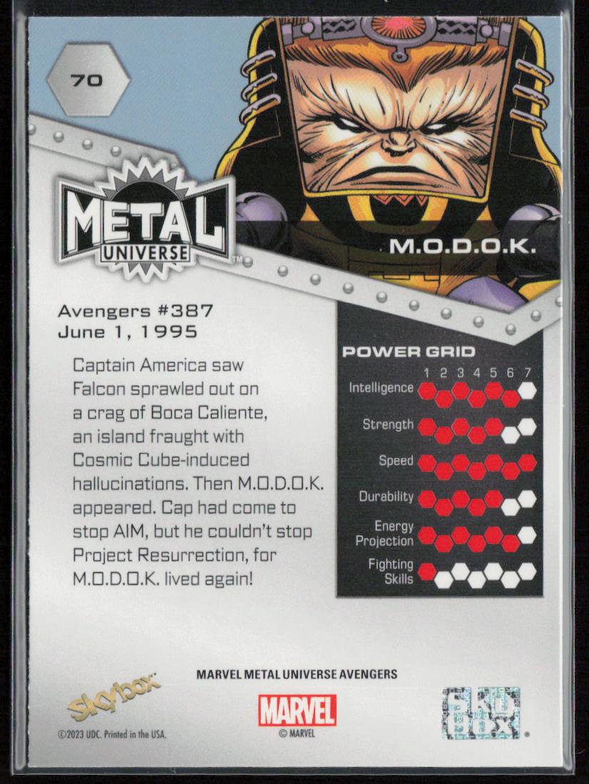 2024 SkyBox Metal Universe Marvel Avengers #70 M.O.D.O.K.