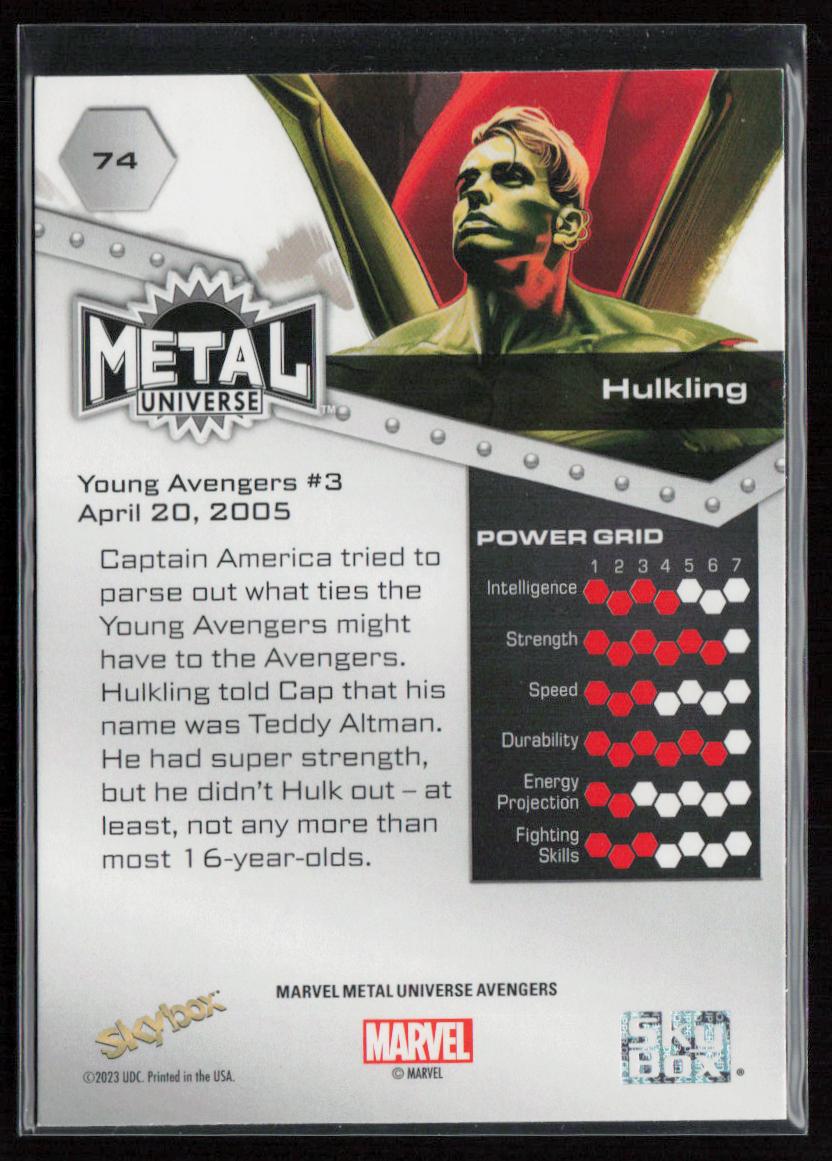2024 SkyBox Metal Universe Marvel Avengers #74 Hulkling