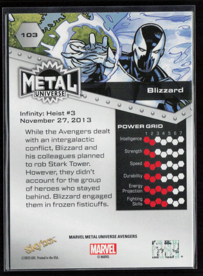 2024 SkyBox Metal Universe Marvel Avengers #103 Blizzard