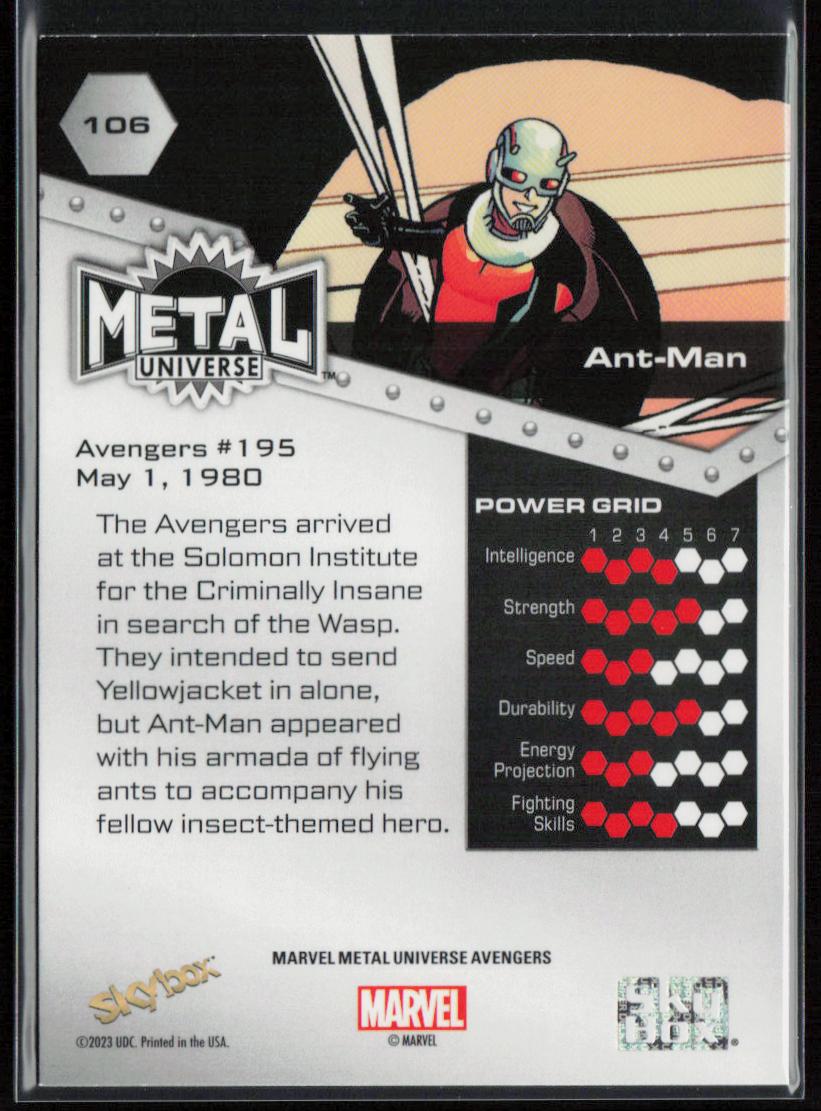 2024 SkyBox Metal Universe Marvel Avengers #106 Ant-Man