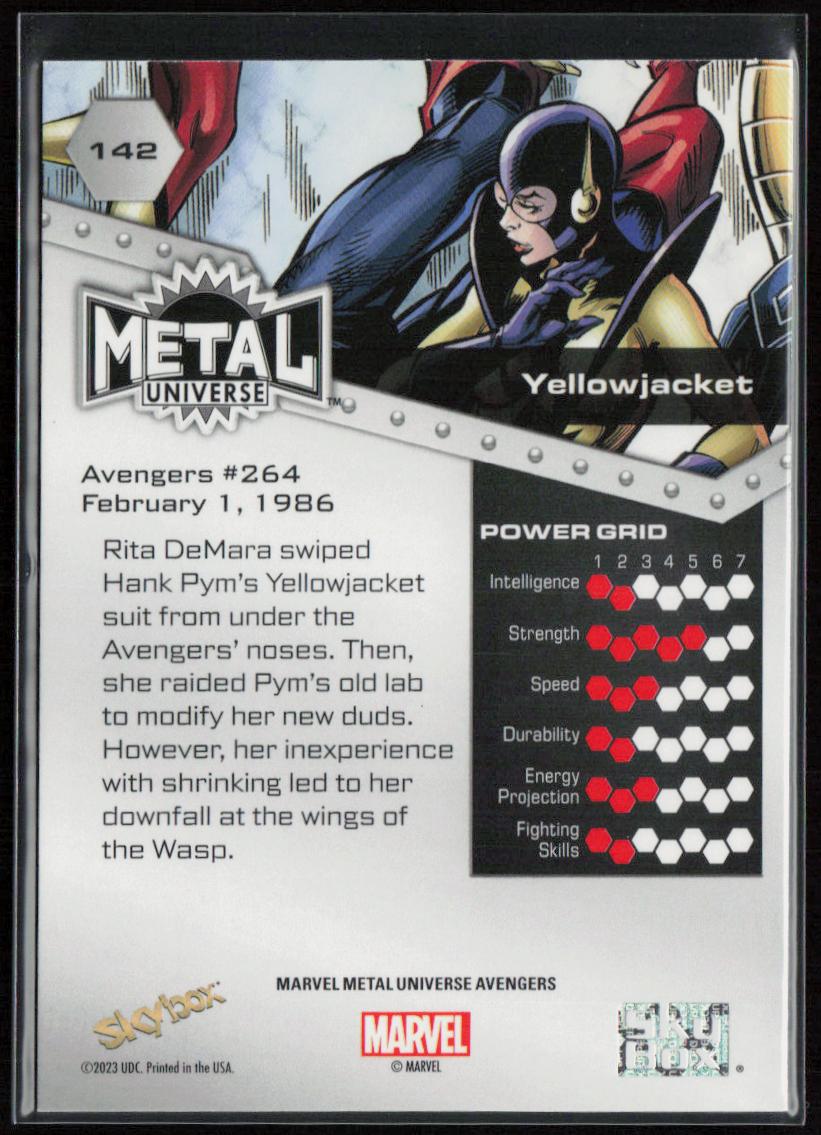 2024 SkyBox Metal Universe Marvel Avengers #142 Yellowjacket