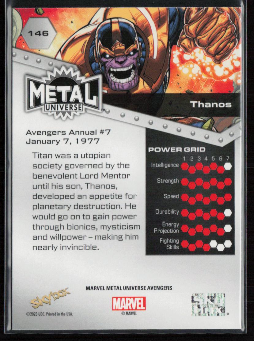 2024 SkyBox Metal Universe Marvel Avengers #146 Thanos