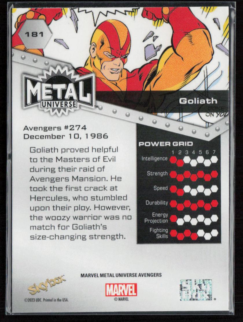 2024 SkyBox Metal Universe Marvel Avengers #181 Goliath