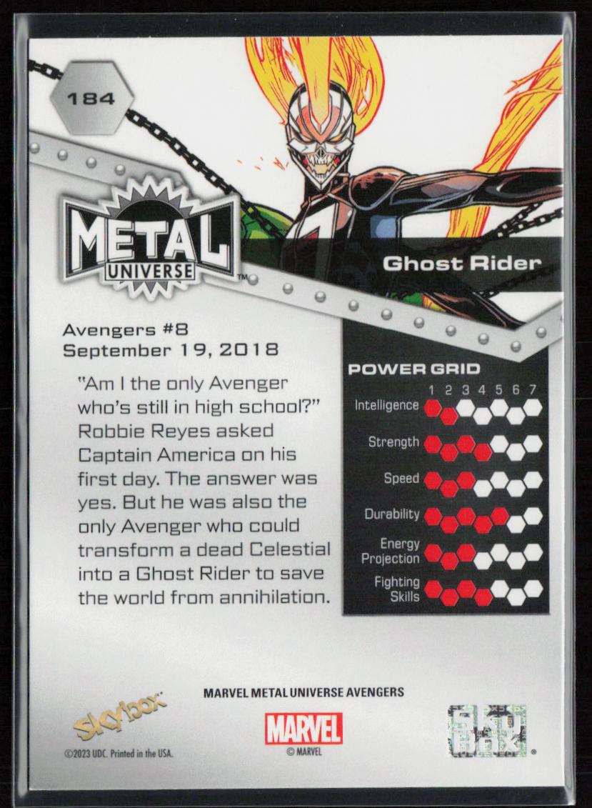 2024 SkyBox Metal Universe Marvel Avengers #184 Ghost Rider