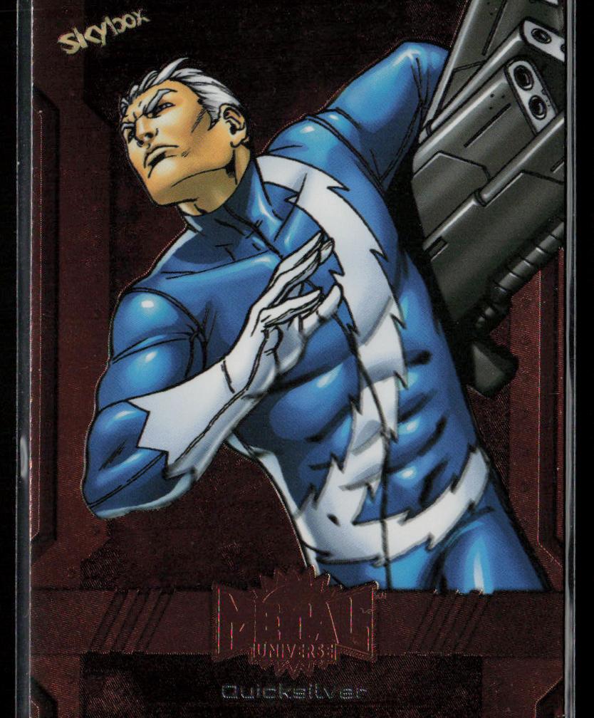 2024 SkyBox Metal Universe Marvel Avengers #5 Quicksilver Copper FX