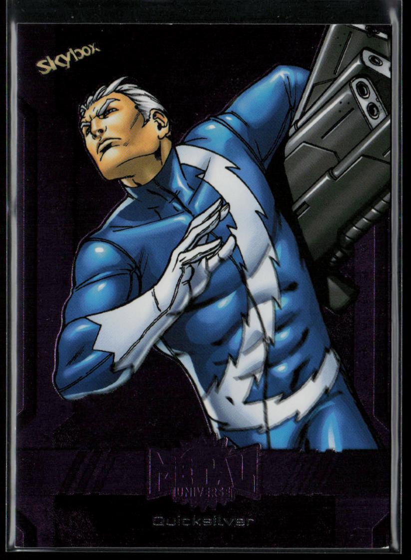 2024 SkyBox Metal Universe Marvel Avengers #5 Quicksilver Purple FX 123/199