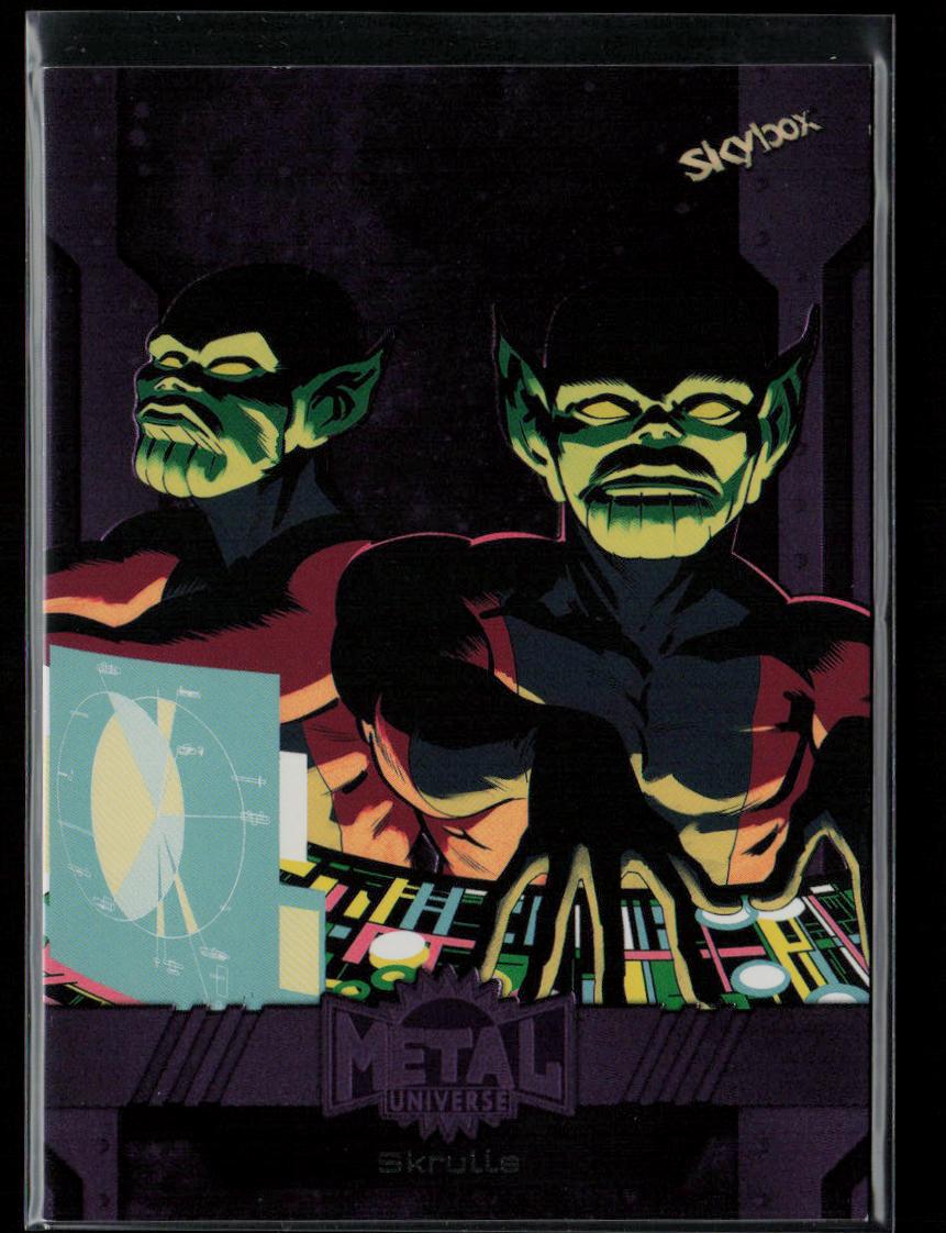 2024 SkyBox Metal Universe Marvel Avengers #109 Skrulls Purple FX 94/199