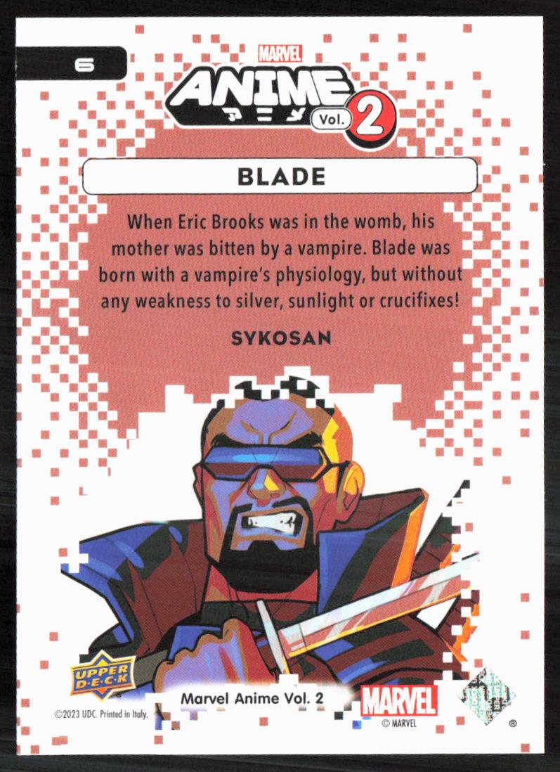2023 Upper Deck Marvel Anime Vol. 2 #6 Blade