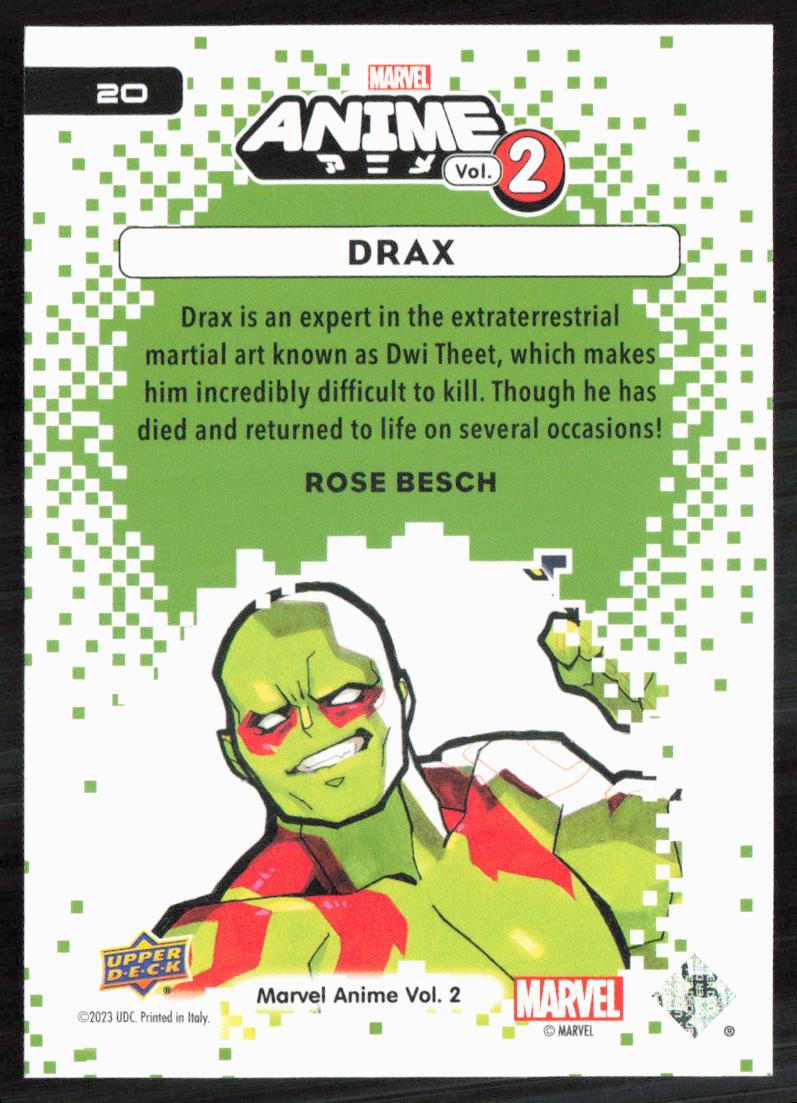 2023 Upper Deck Marvel Anime Vol. 2 #20 Drax