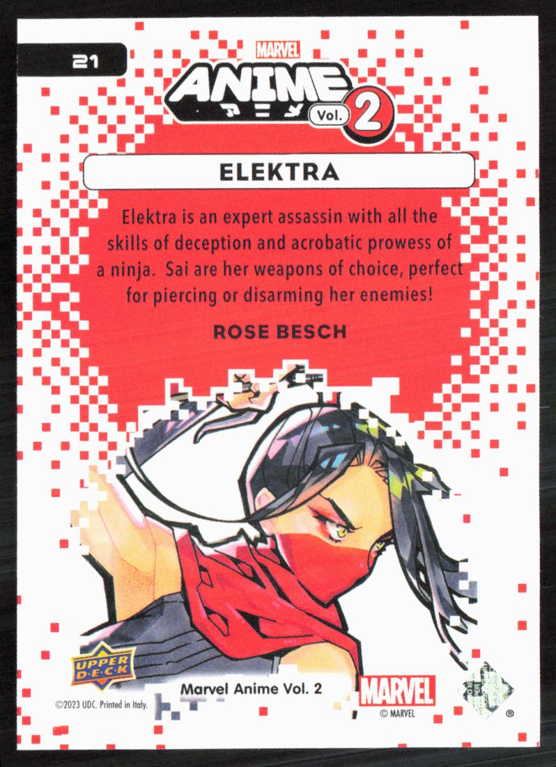 2023 Upper Deck Marvel Anime Vol. 2 #21 Elektra
