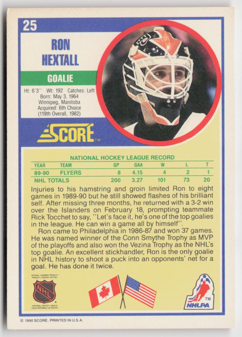 1990-91 Score American #25 Ron Hextall
