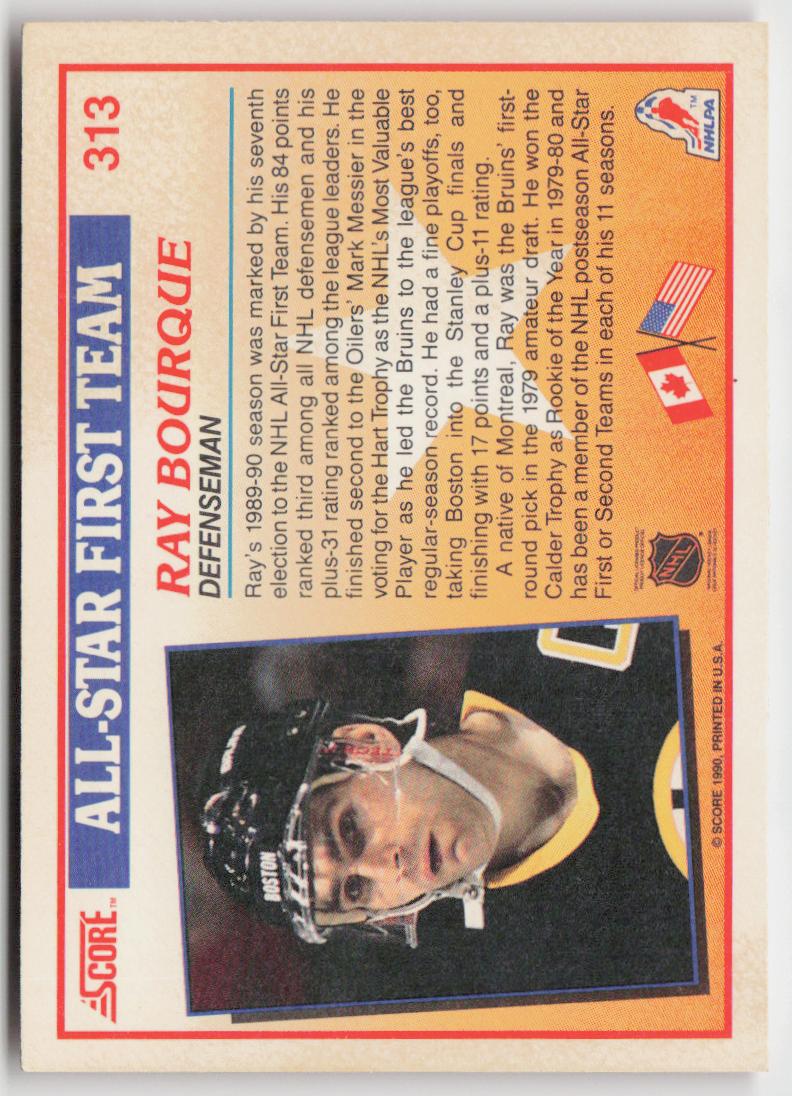 1990-91 Score American #313 Ray Bourque
