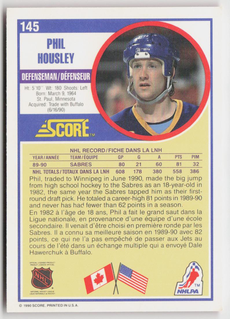 1990-91 Score Canadian #145 Phil Housley