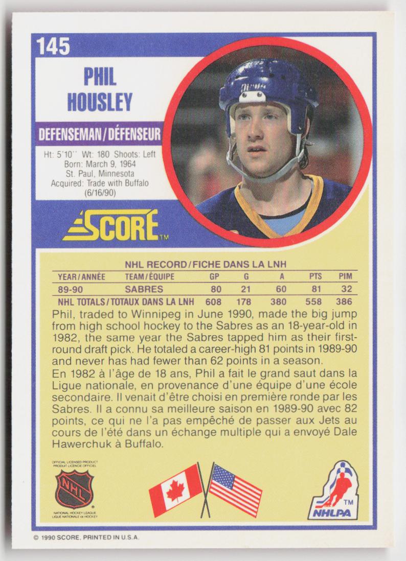 1990-91 Score Canadian #145 Phil Housley