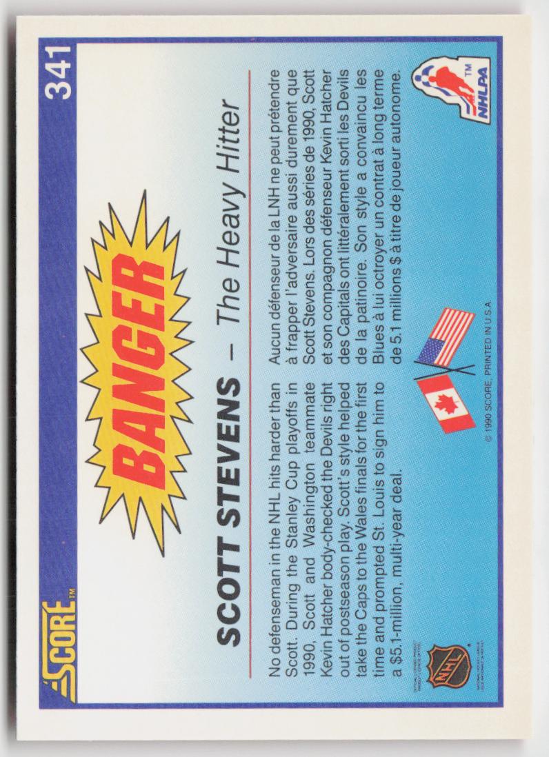 1990-91 Score Canadian #341 Scott Stevens