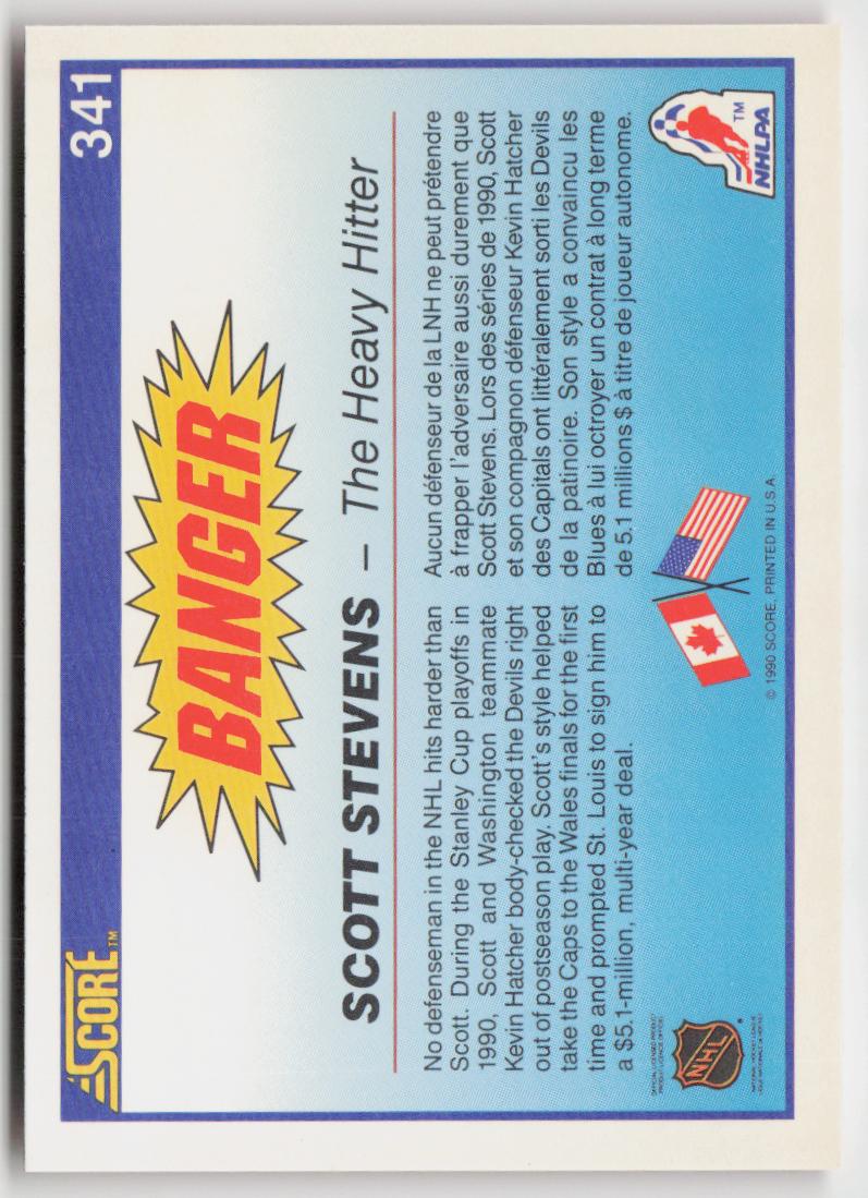 1990-91 Score Canadian #341 Scott Stevens