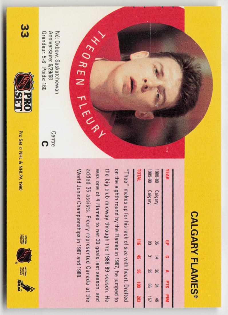 1990-91 Pro Set #33 Theoren Fleury