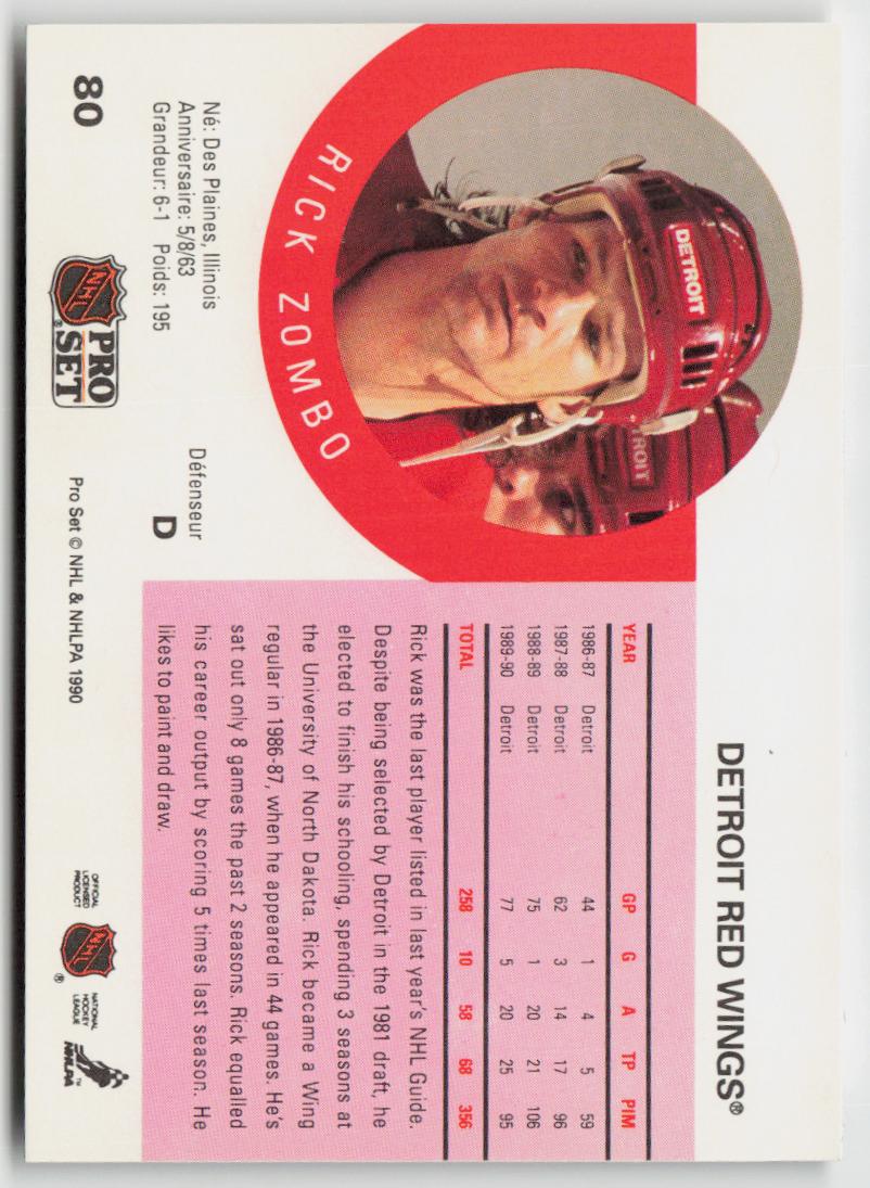 1990-91 Pro Set #80 Rick Zombo