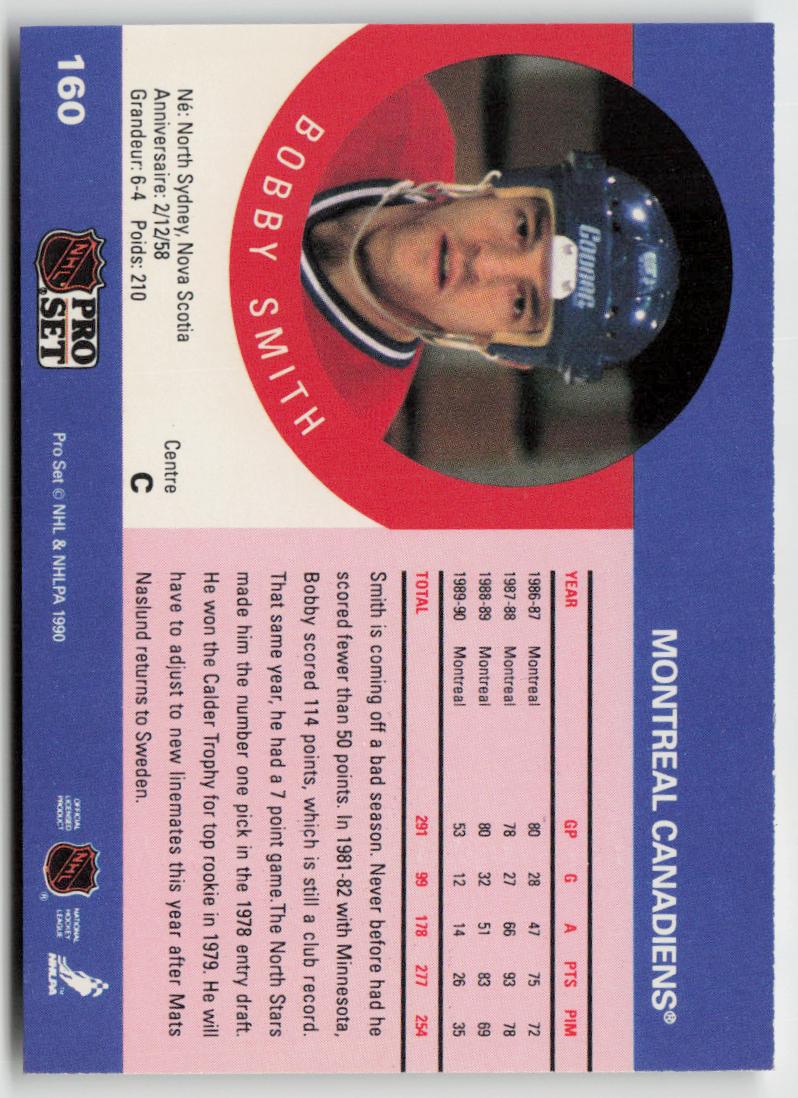 1990-91 Pro Set #160 Bobby Smith