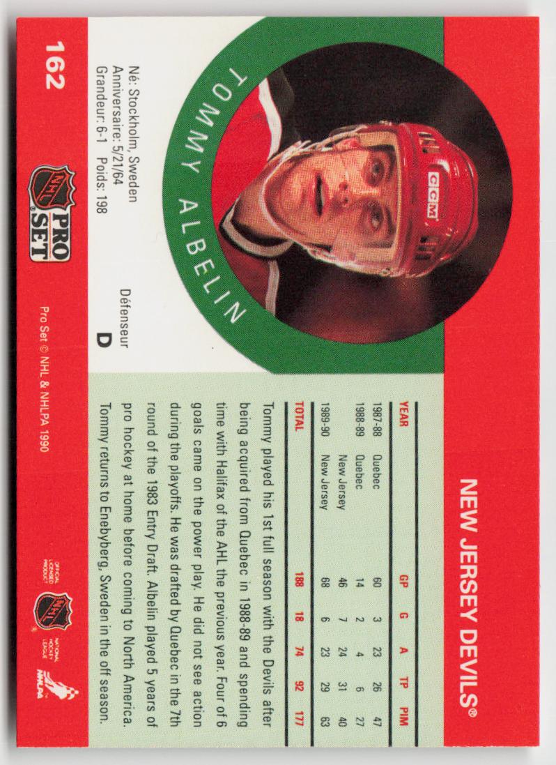 1990-91 Pro Set #162 Tommy Albelin