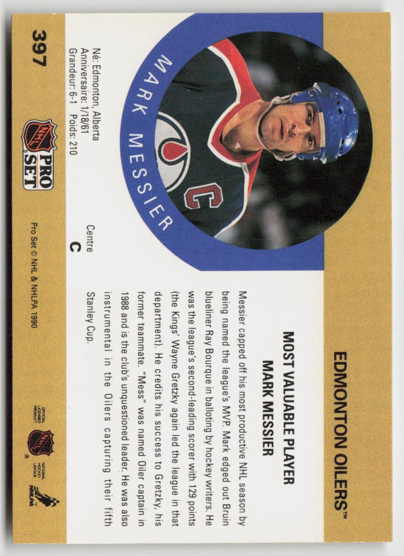 1990-91 Pro Set #397 Mark Messier
