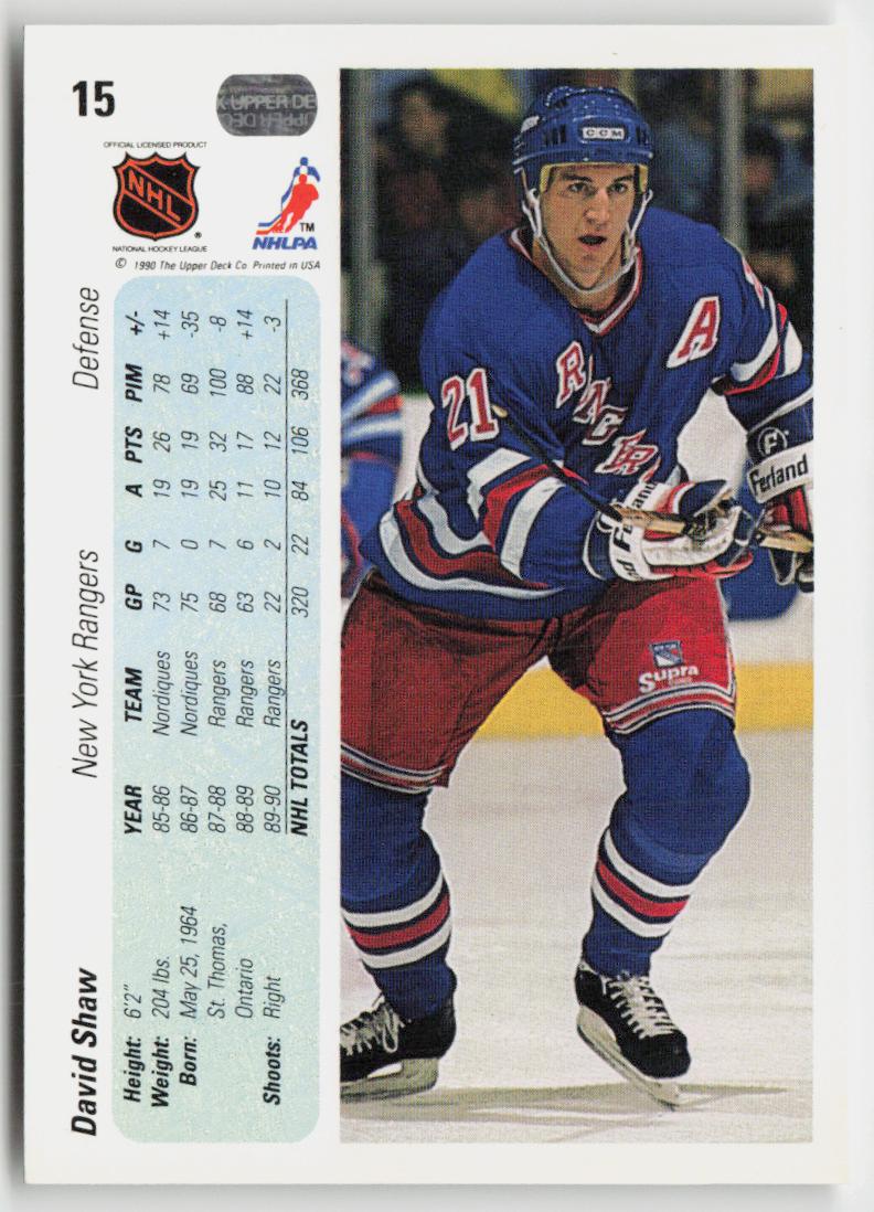 1990-91 Upper Deck #15c David Shaw