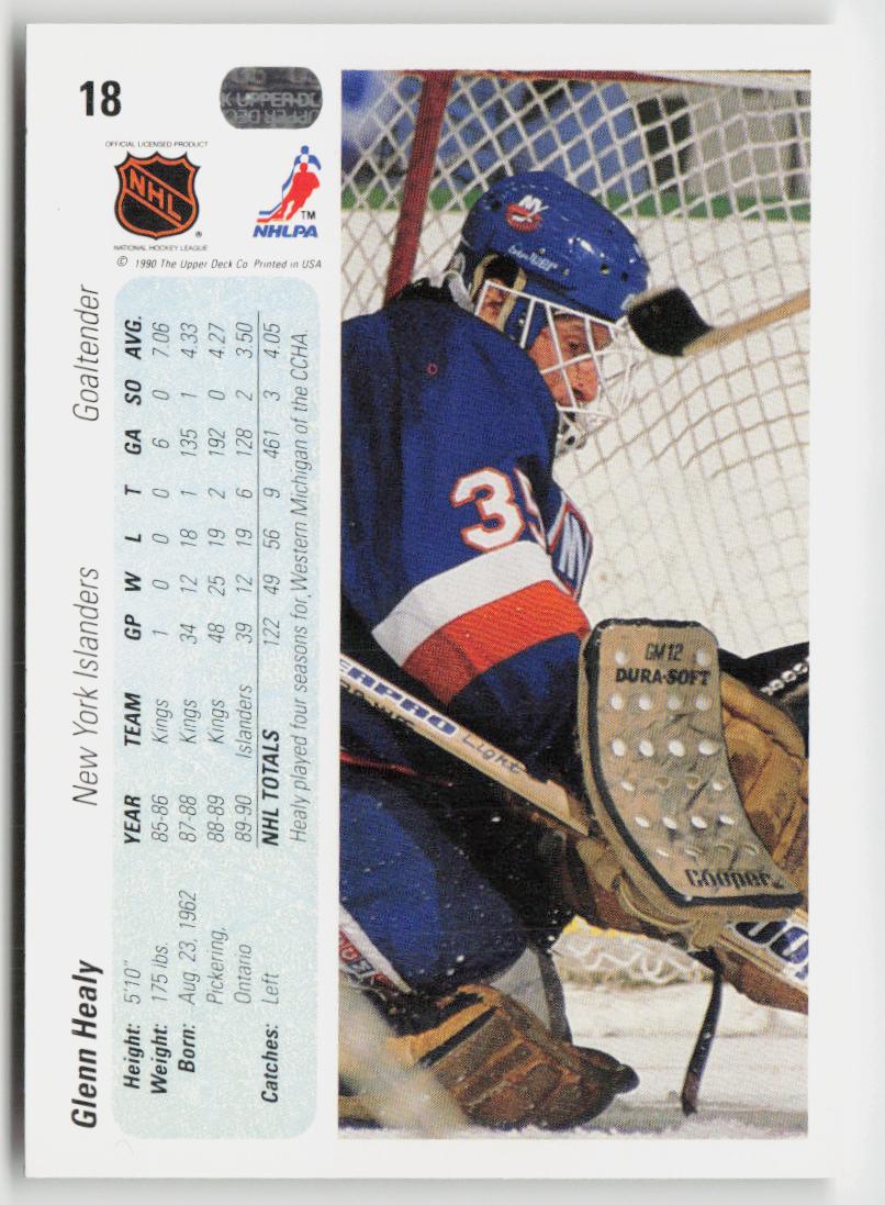 1990-91 Upper Deck #18b Glenn Healy