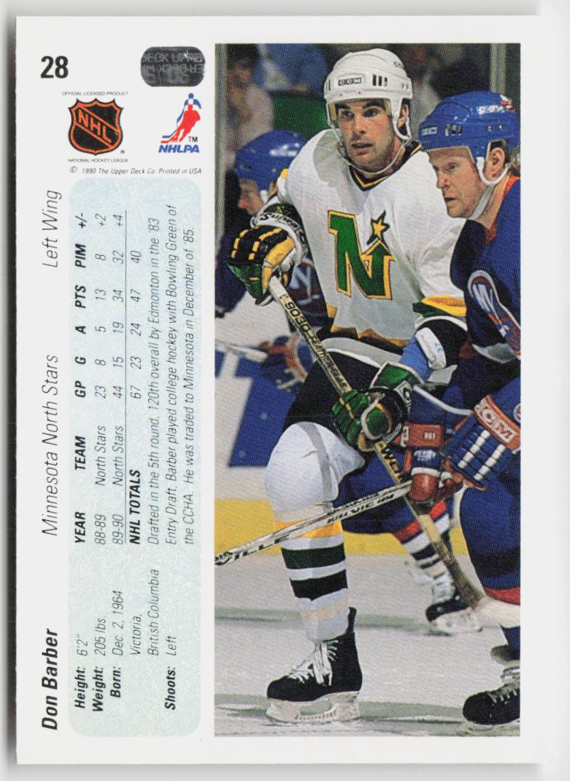 1990-91 Upper Deck #28 Don Barber