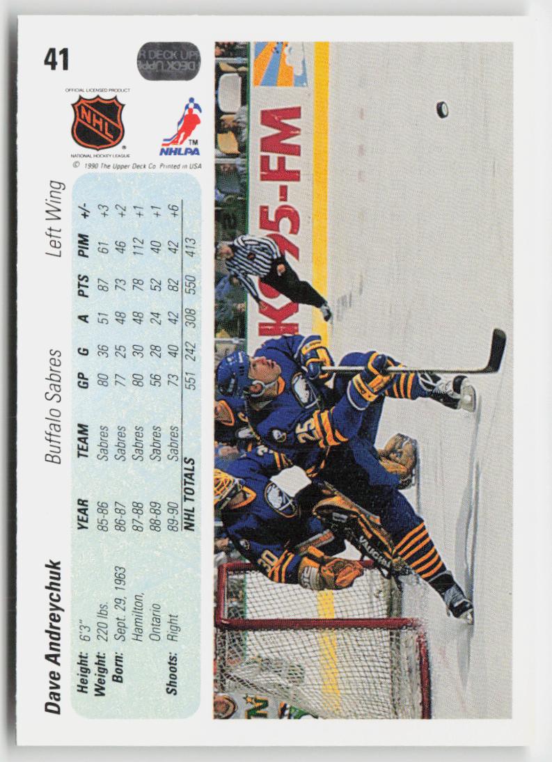 1990-91 Upper Deck #41b Dave Andreychuk