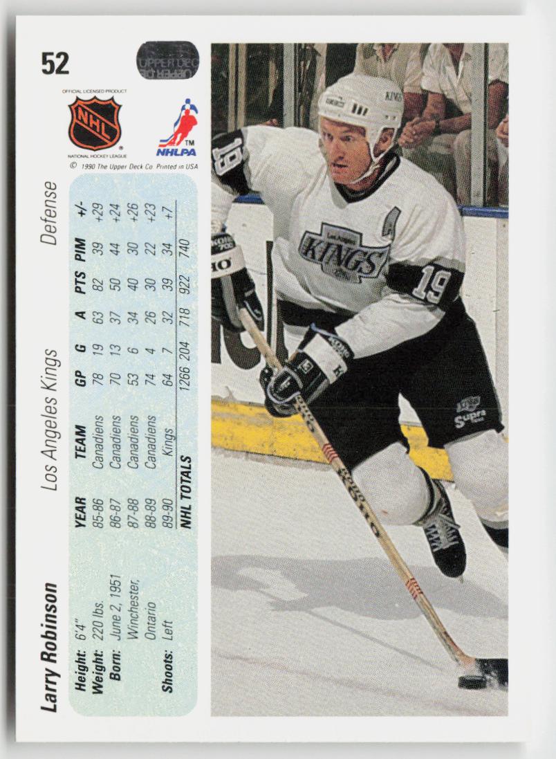 1990-91 Upper Deck #52c Larry Robinson