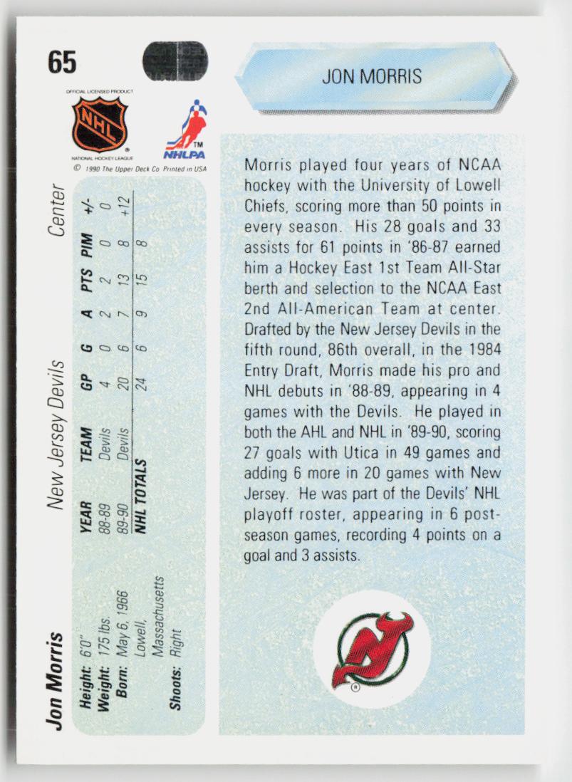 1990-91 Upper Deck #65 Jon Morris